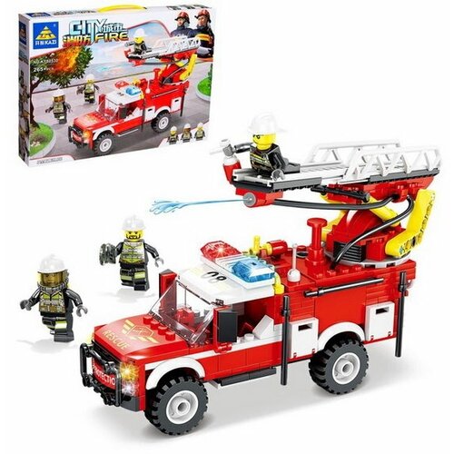 кофта sun city практичная 42 размер Конструктор пожарные Спасательная машина, стреляет водой, 265 деталей