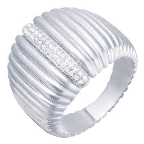 фото Element47 широкое ювелирное кольцо из серебра 925 пробы с кубическим цирконием sr2411_ko_001_wg, размер 16.5