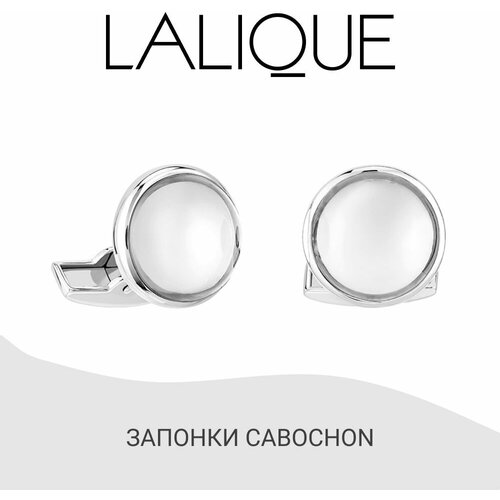 Запонки Lalique, белый запонки lalique нержавеющая сталь хрусталь белый