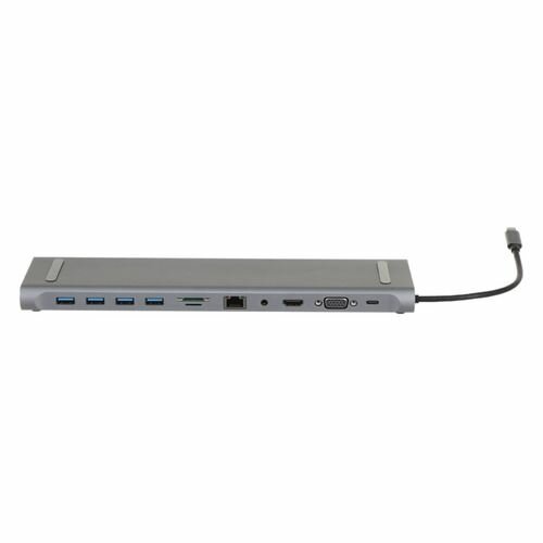 Док-станция PALMEXX 11в1 USB-C to HDMI+VGA+4*USB30+USBC+CR+LAN+AUX