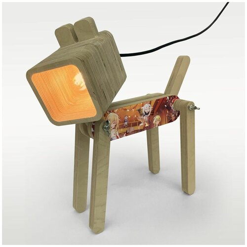 Настольная лампа светильник Собака игры геншин, genshin impact - 1373
