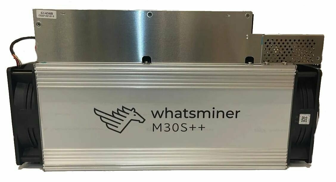 Асик Whatsminer M30S++ 110TH/s для майнинга криптовалюты + кабель в подарок!