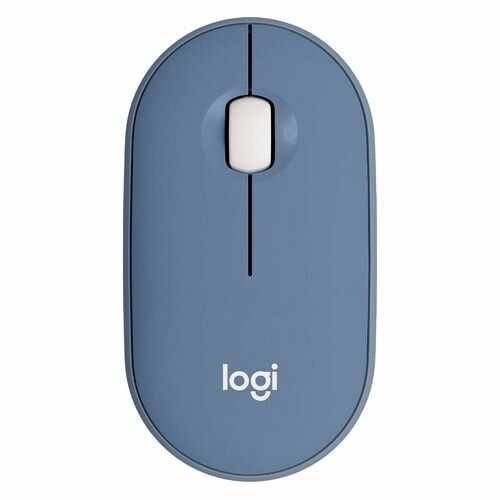 Мышь Logitech M350, оптическая, беспроводная, USB, синий и голубой [910-006655]