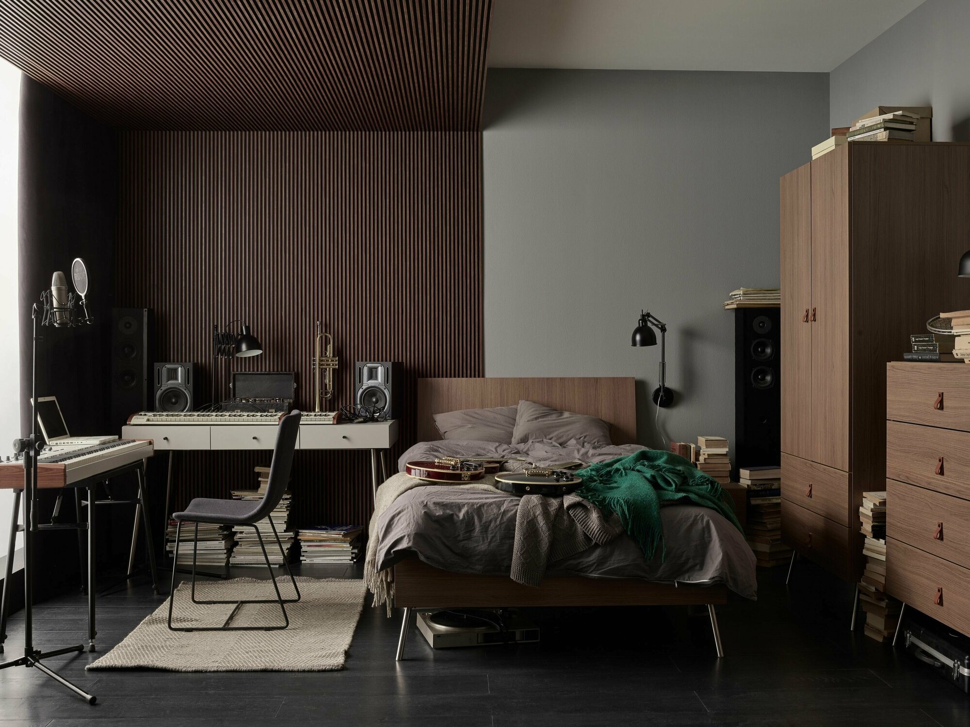 фото Стеновая реечная панель 3D VOX LINERIO S-LINE NATURAL BLACK 2,65