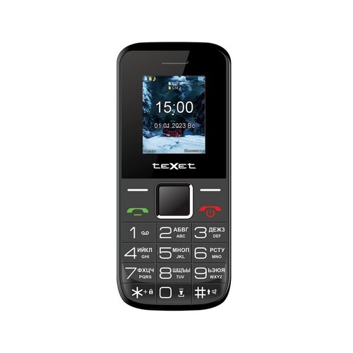 Телефон teXet TM-206, 2 SIM, черный телефон texet tm d411 2 sim черный