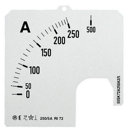 SCL 1/500A A1 Шкала к амперметру AMT 1/A1 на 500А ABB, 2CSM110299R1041