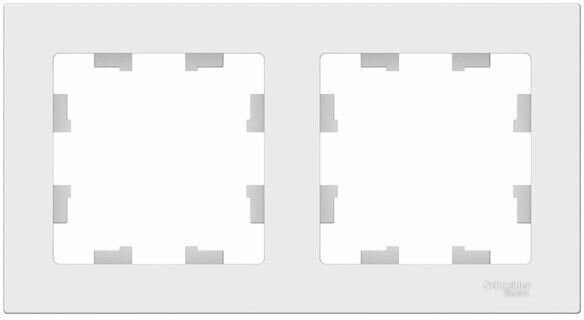 Рамка 2-постовая для розеток и выключателей Белый AtlasDesign (Атлас Дизайн) Schneider Electric ATN000102 3шт