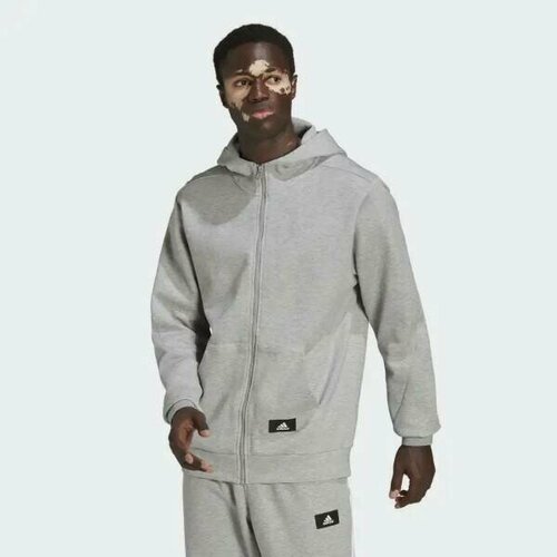 Худи adidas, размер 40/42, серый худи adidas размер 42 серый