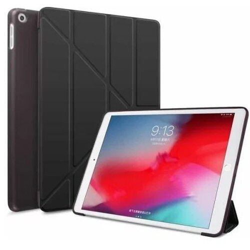Чехол - книжка для планшета Apple iPad 2021/2020/2019 / iPad Air 2019 черный, BoraSCO защитная гидрогелевая пленка для apple ipad 7 10 2 2019 2020 2021 глянцевая на экран для планшета