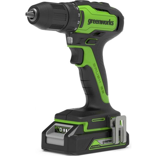 Дрель-шуруповерт аккумуляторная Greenworks GD24DD35K2 3704007UA 1х2Ач 1099000₽