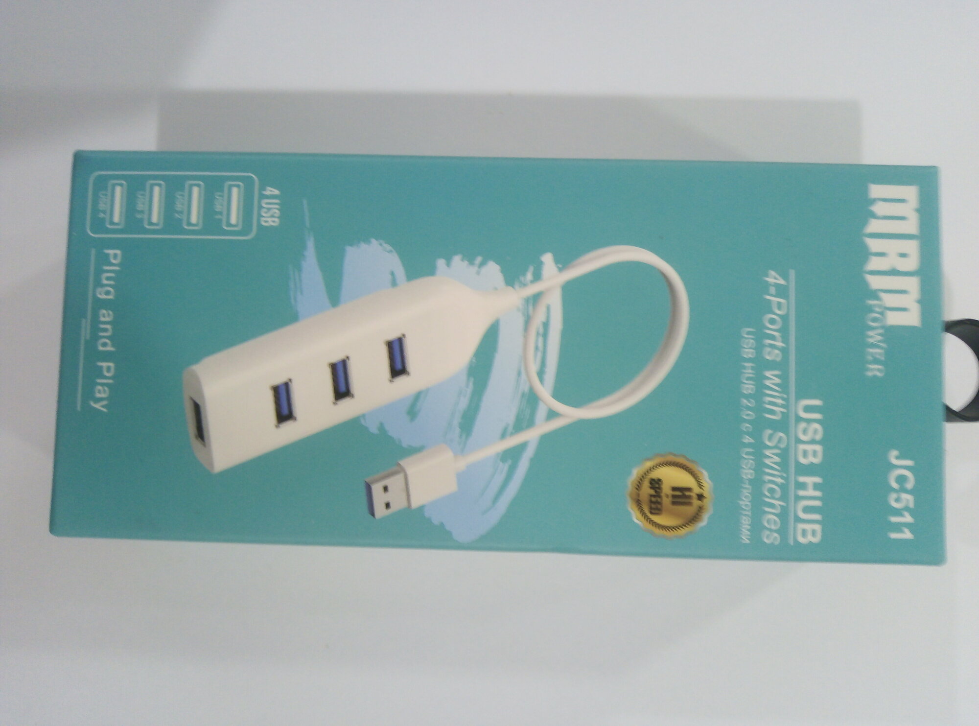 USB HUB 4 порта JC511 упаковка блистер.