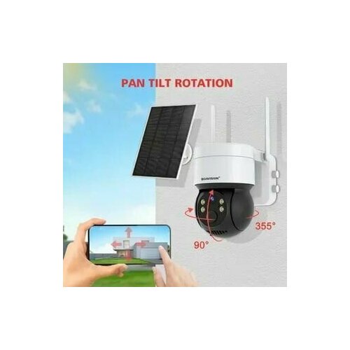 Камера 8MP с мощным аккумулятором беспроводной Wi-Fi заряд от Солнца круглый год приложение iCSee датчик движения подсветка ночная ИК высокое разрешение 5046₽