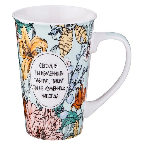 фото Кружка lefard 260-324, 660 мл, белый/голубой/желтый