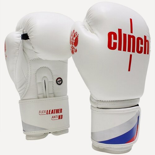 Изображение товара Боксерские перчатки Clinch Olimp бело-красные, 12 унций