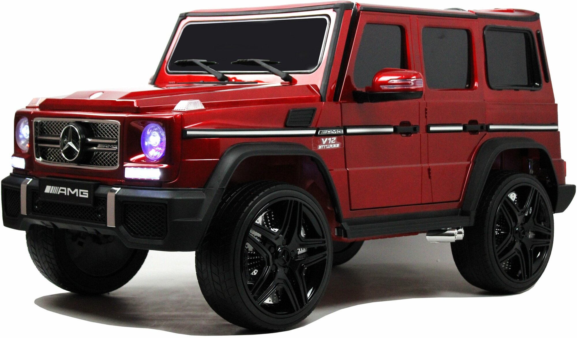 Детский электромобиль Мercedes-Benz G65 (4*4) вишневый глянцевый