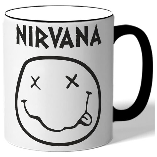 фото Кружка с цветной ручкой nirvana - смайлик с языком drabs