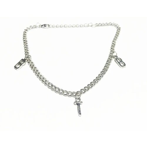 фото Браслет-цепочка, 1 шт., размер 19 см, серебряный нет бренда