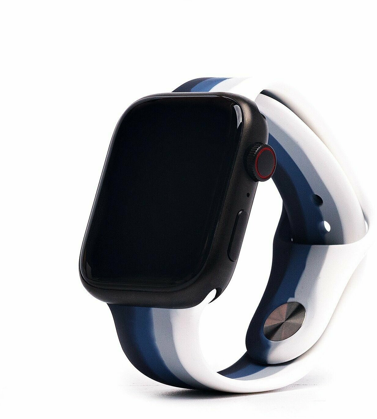 Силиконовый ремешок для Apple Watch (Эпл Вотч) 38/40/41мм/ Эластичный спортивный браслет для умных смарт-часов разноцветный