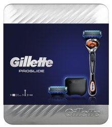 Набор Gillette подарочный в металлической коробке: чехол, бритвенный станок ProGlide Flexball