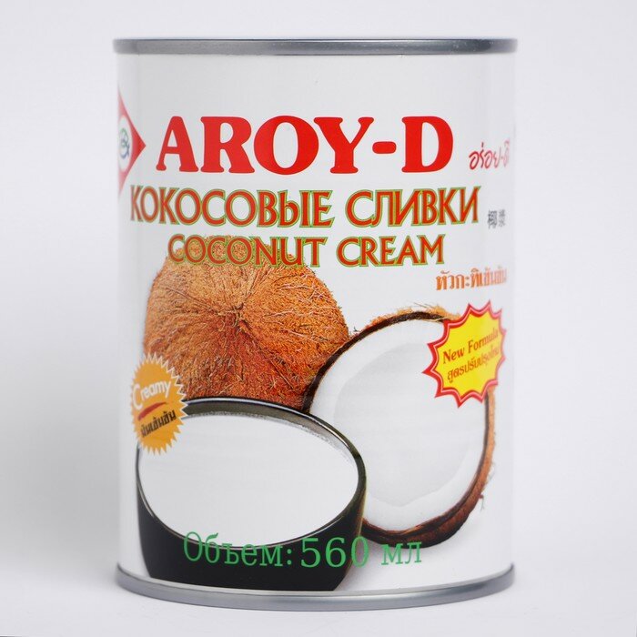 Сливки кокосовые Aroy-D 70% 560мл Thai Agri Foods - фото №14