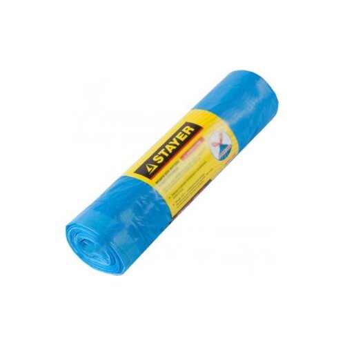 Мешки для мусора Stayer Comfort с завязками особопрочные голубые 120 л 10 штук 410₽