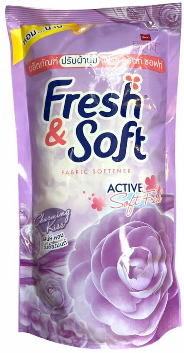 LION Кондиционер для белья Essence Fresh&Soft Violet Romance / Мягкая упаковка 550 мл / Таиланд
