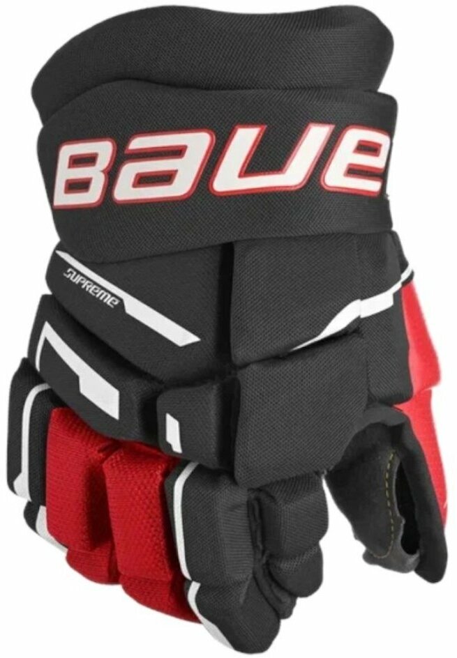 Перчатки хоккейные BAUER Supreme M3 S23 JR 1061906 (11 / черный-красный)