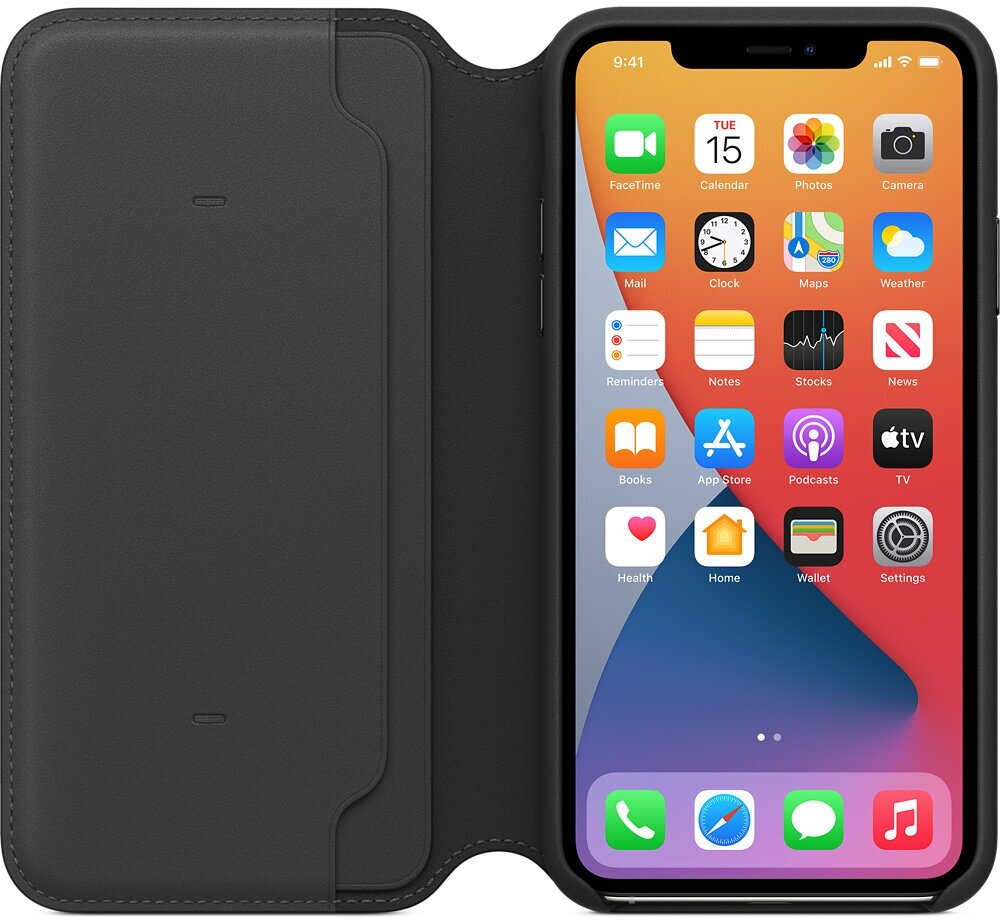 Чехол-книжка Apple Leather Folio iPhone 11 Pro Max Black (Чёрный) MX082ZM/A