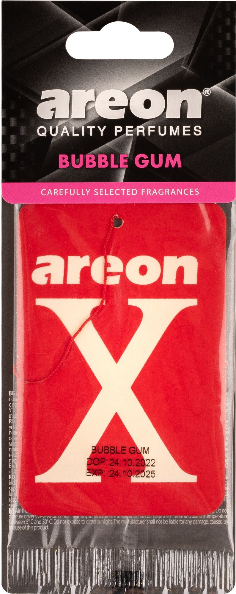 Ароматизатор подвесной картон AREON X-VERSION RED - Bubble Gum