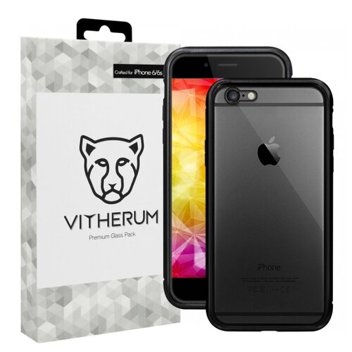 фото Чехол Vitherum SILVER Premium Glass Pack для Apple iPhone 6 Plus/iPhone 6S Plus черный