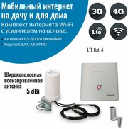 Комплект мобильного интернета 4G – Роутер Olax AX9 Pro со всенаправленной антенной MIMO