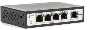 Бастион SKAT PoE-4E-1E коммутатор PoE Plus, мощность 120Вт, порты: 4-Ethernet, 1-Uplink