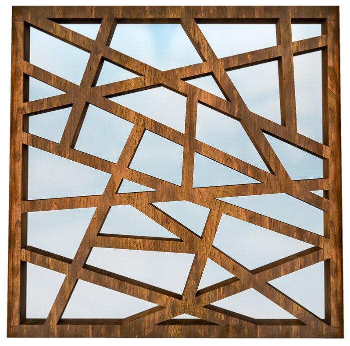 Зеркальная декоративная деревянная 3D панель Relieffo 