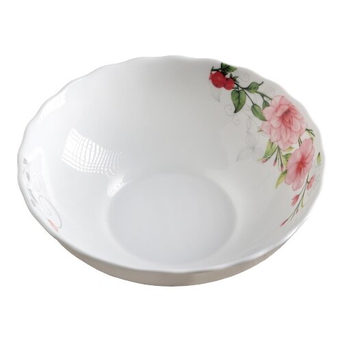 фото Доляна тарелка суповая цветочная мелодия 18 см белый/разноцветный