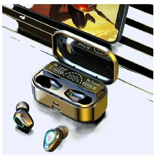 Беспроводные наушники Блютуз гарнитура с дисплеем и powerbank для айфон и андроид Bluetooth гарнитура для Iphone Android 118000₽