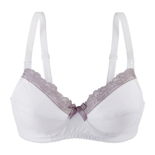 фото Бюстгальтер с отстегивающейся чашечкой "очарование" (белый, микрофибра), 85b mama comfort