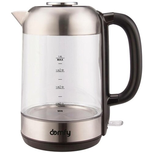 Чайник электрический Domfy DSM-EK401 черныйпрозрачный стекло 237500₽