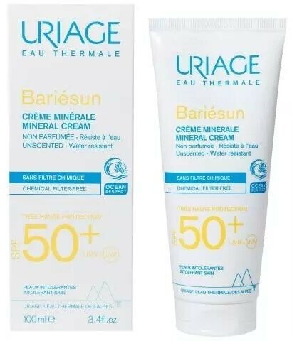 Uriage Bariesun Crème minérale Минеральный крем SPF 50+, 100 мл