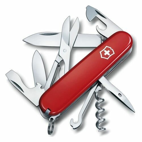 Складной нож Victorinox Climber, функций: 14, 91мм, красный , коробка картонная [1.3703]
