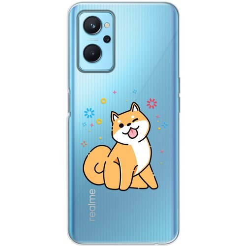Силиконовый чехол Mcover для Realme 9i с рисунком Собака Сиба-ину силиконовый чехол mcover для huawei p smart 2021 с рисунком собака сиба ину