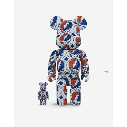 Набор фигурок Bearbrick Grateful Dead Steal Your Face 100% and 400%