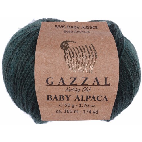 Пряжа Gazzal Baby Alpaca | Турция | 5шт упаковка | Бейби альпака: 55%, Меринос (Файн супервош): 45%