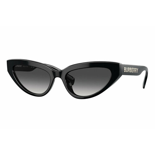 Солнцезащитные очки Burberry, кошачий глаз, оправа: пластик, градиентные, для женщин, черный