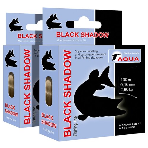 фото Леска black shadow 0,16mm, набор по 2шт. по 100m aqua