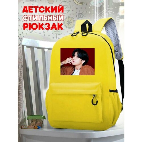 Школьный желтый рюкзак с принтом Музыка BTS - 92 школьный желтый рюкзак с принтом музыка bts 92