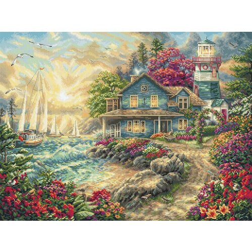 LetiStitch L8068 Набор для вышивания Sunrise by the Sea, 42х32 см