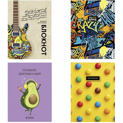 Блокнот А5 146х205 мм, 60 л, гребень, фольга, TWIN лак, клетка, 