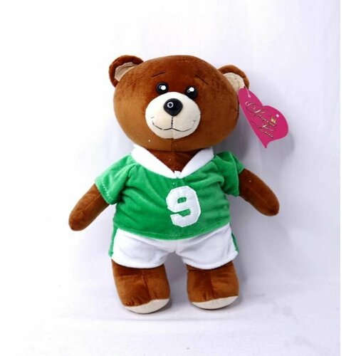 Игрушка Мягкая Мишка Ролли 30см в зеленом костюме (п/упаковка) (22235)
