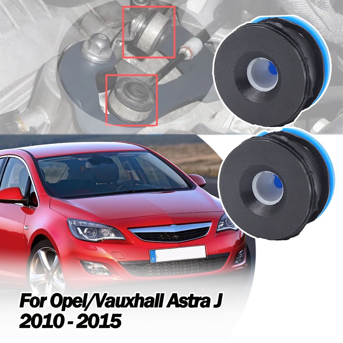 Ремкомплект втулки рычага КПП из ABS-пластика, черный матовый, для Opel Astra J