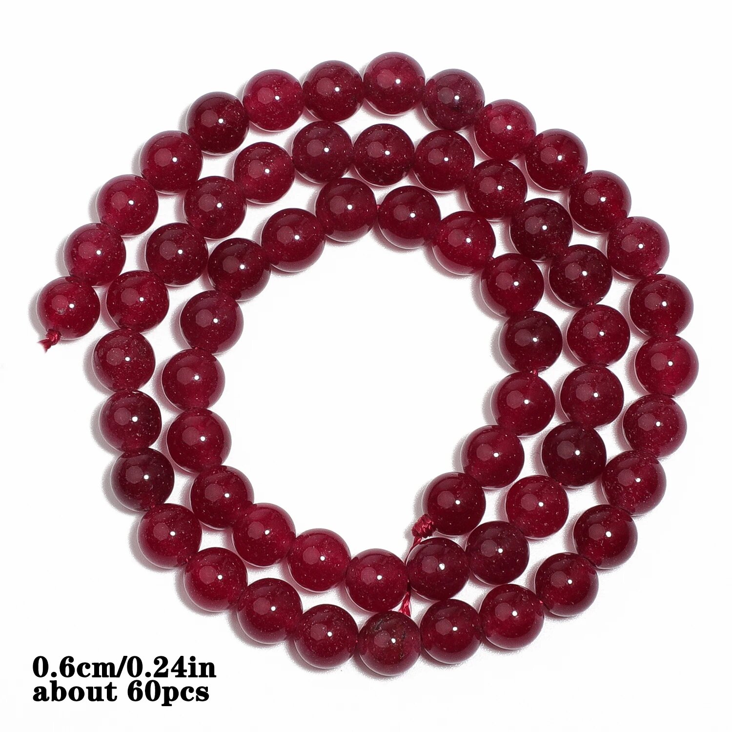 Бусины из красного халцедона Xilitata Красный, T 2-round 6mm